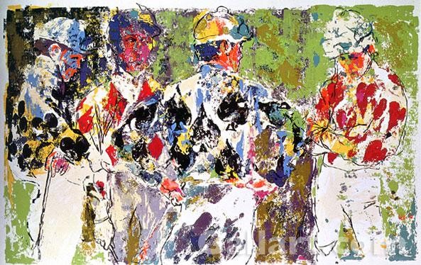 Leroy Neiman Four Jockeys